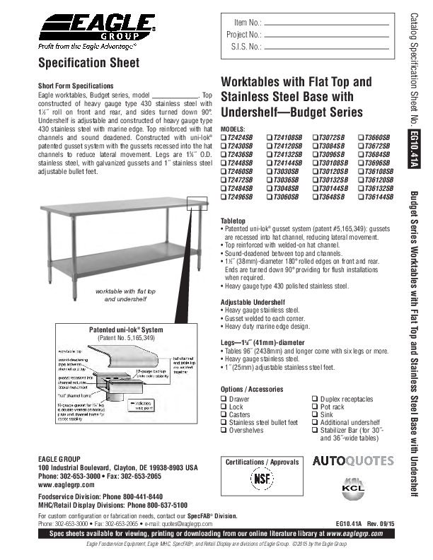 Cutsheet