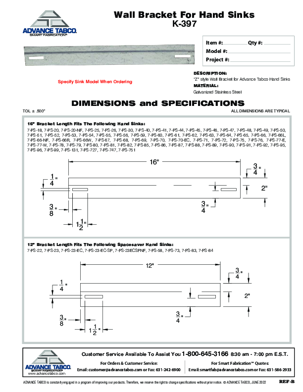 Cutsheet