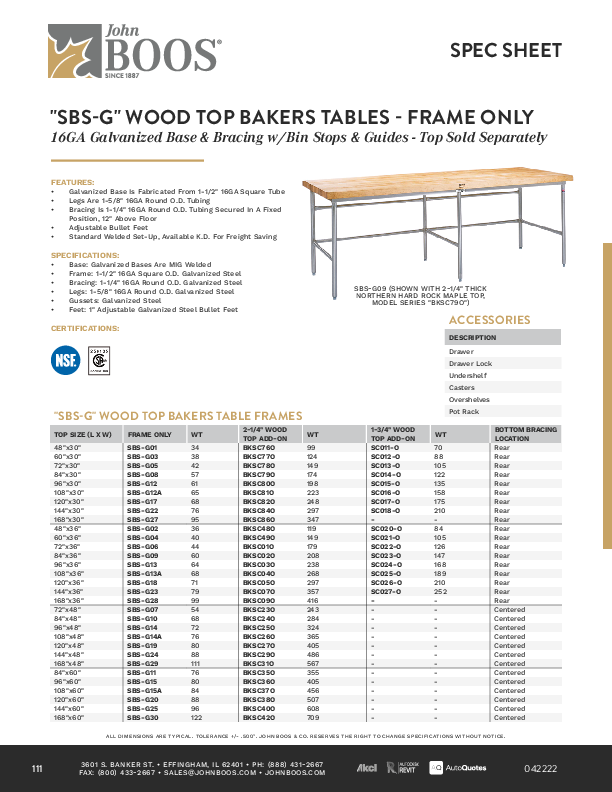 Cutsheet