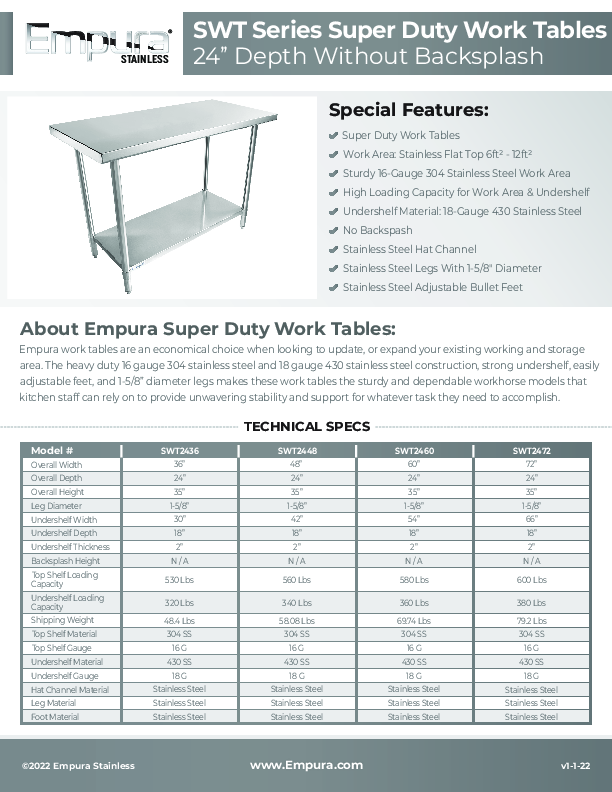 Cutsheet