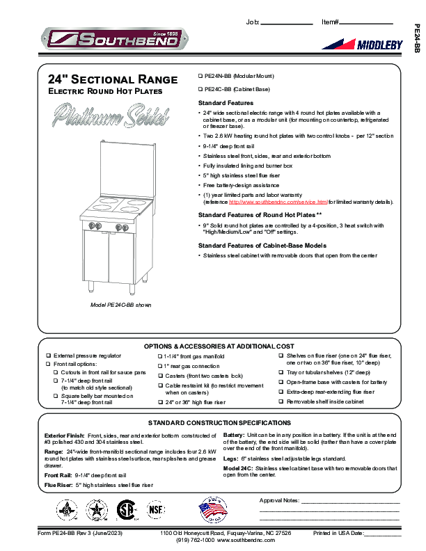 Cutsheet