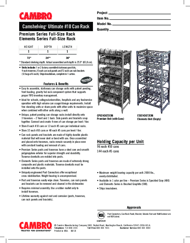 Cutsheet