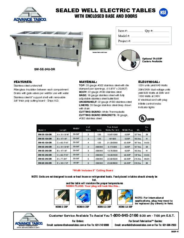 Cutsheet