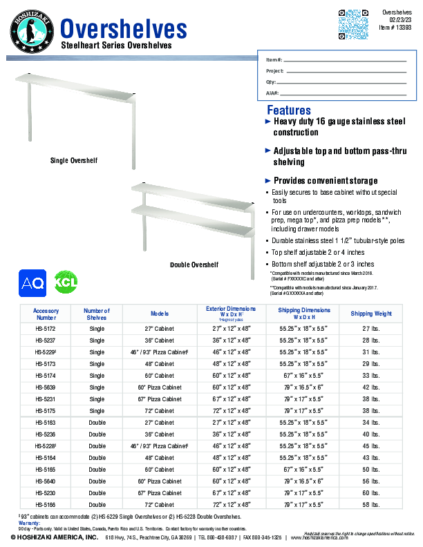 Cutsheet