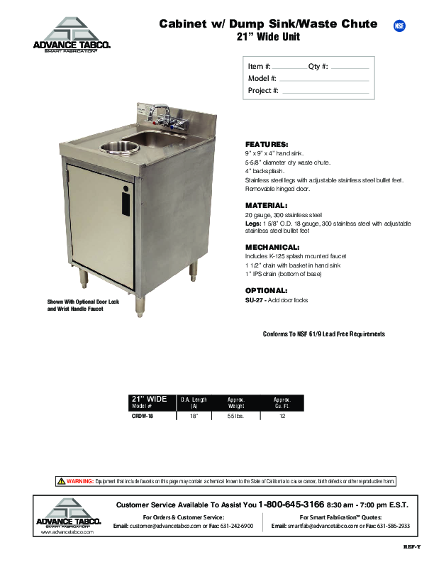 Cutsheet