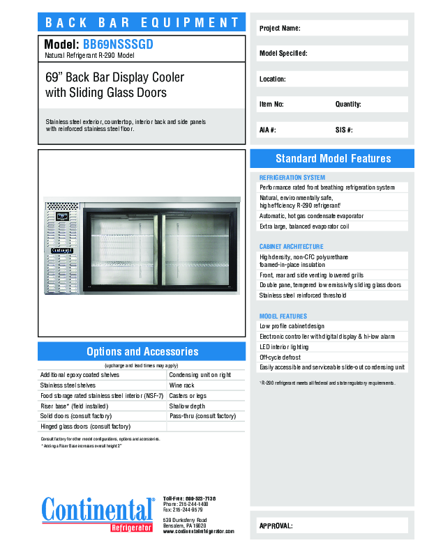 Cutsheet