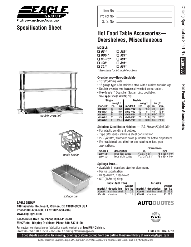 Cutsheet