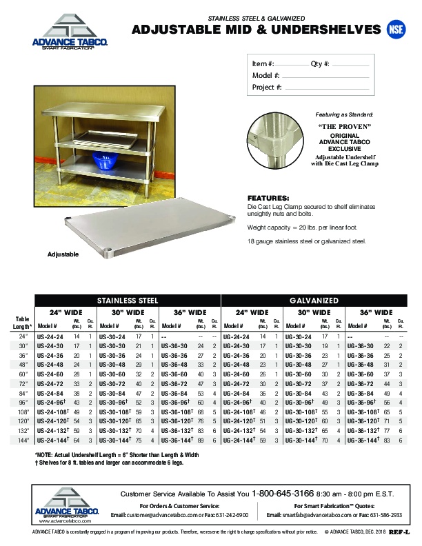 Cutsheet