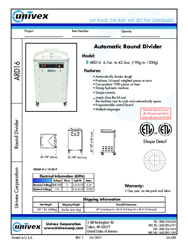 Cutsheet