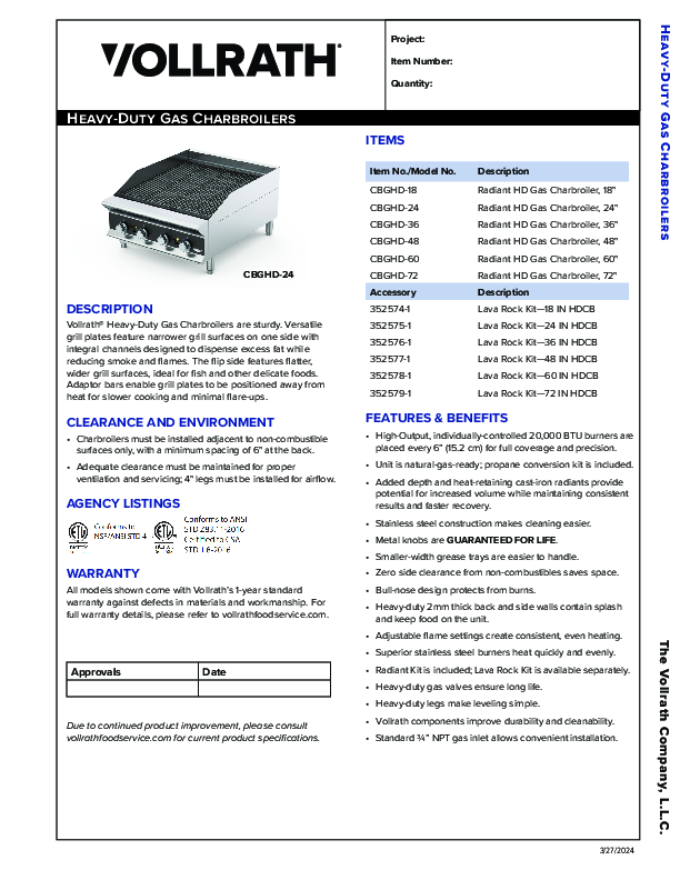 Cutsheet