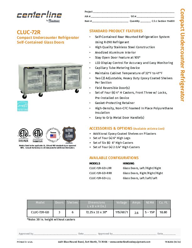 Cutsheet