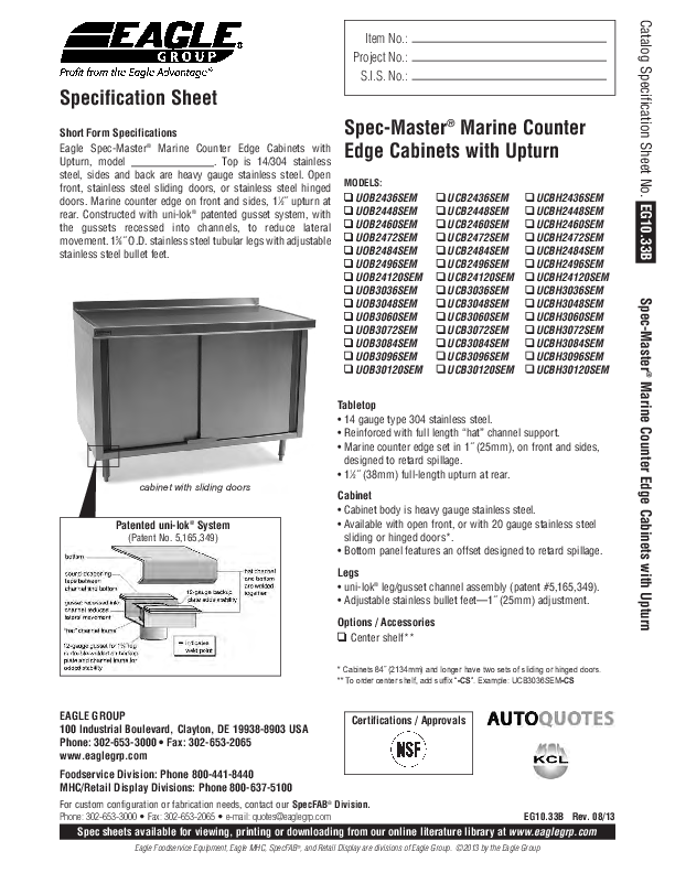 Cutsheet