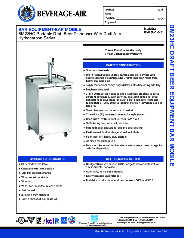 Cutsheet