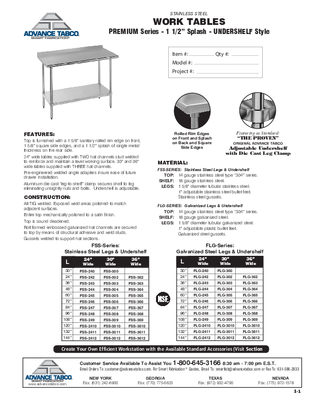 Cutsheet