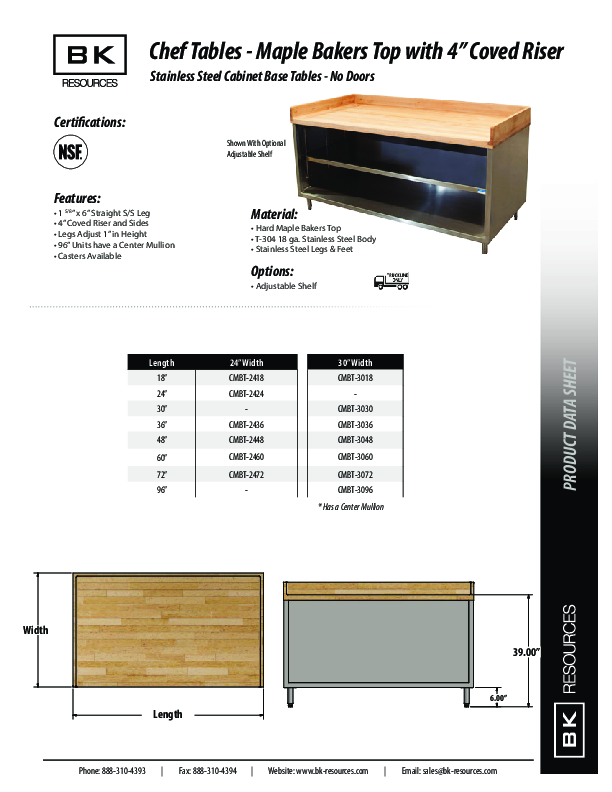 Cutsheet