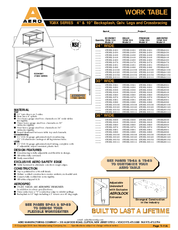 Cutsheet