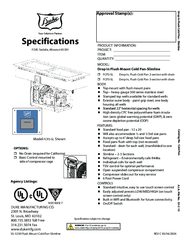 Cutsheet