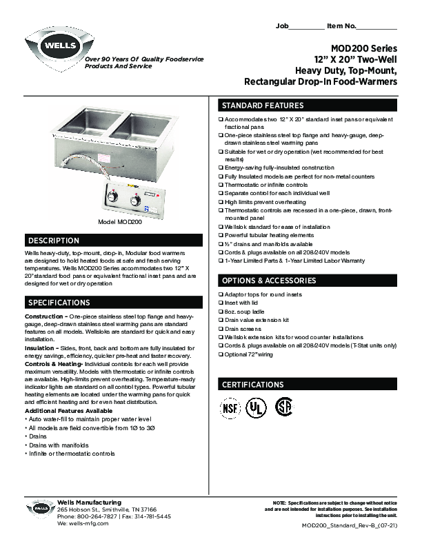 Cutsheet