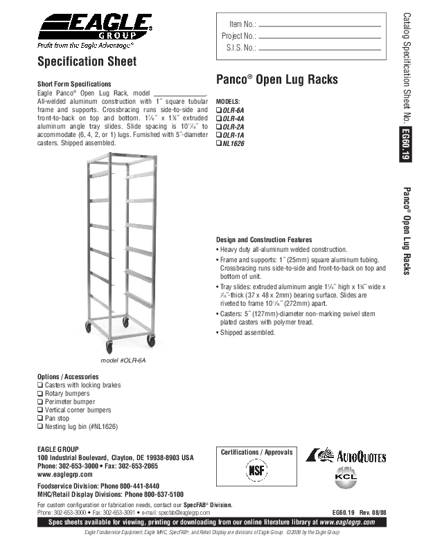 Cutsheet