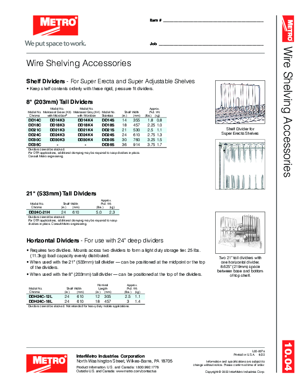 Cutsheet