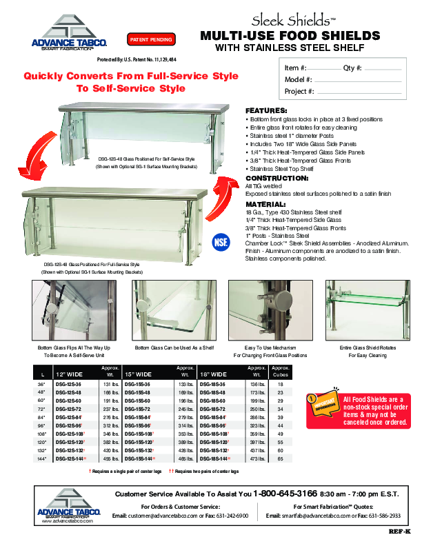 Cutsheet