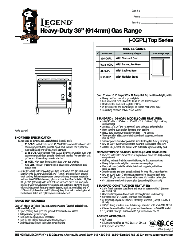 Cutsheet