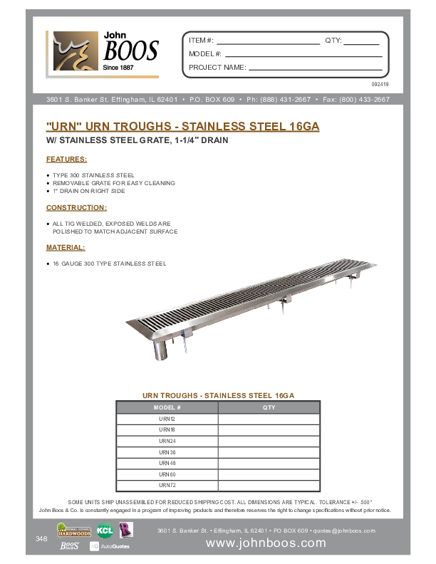 Cutsheet