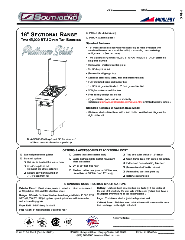 Cutsheet