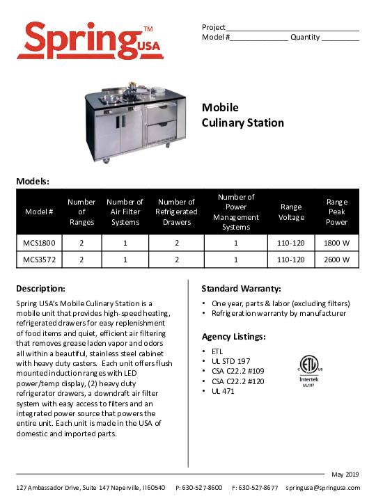 Cutsheet