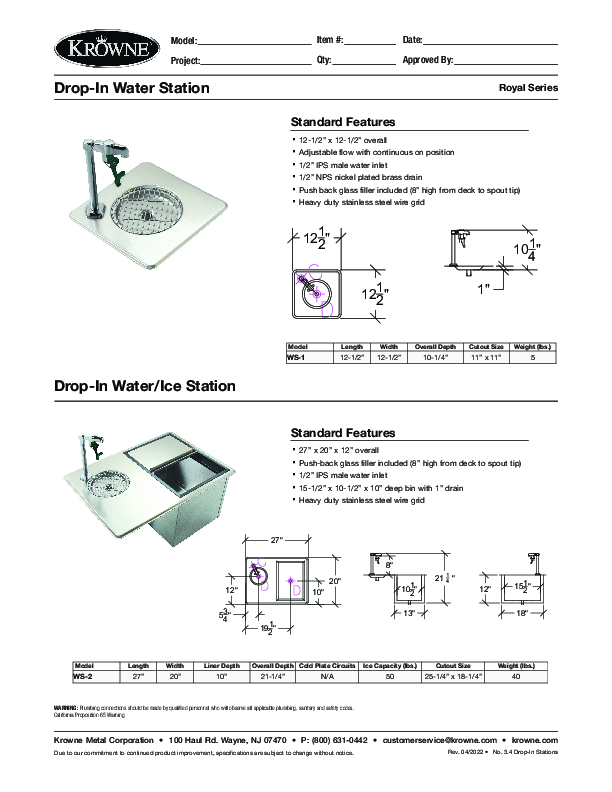 Cutsheet