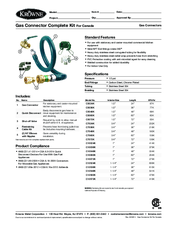 Cutsheet