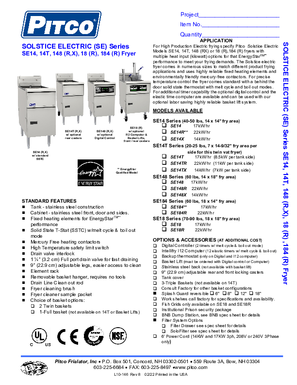 Cutsheet