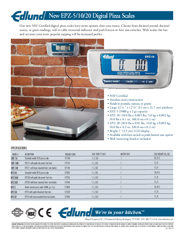 Cutsheet