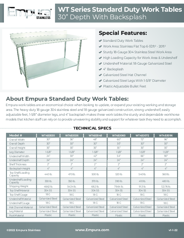 Cutsheet