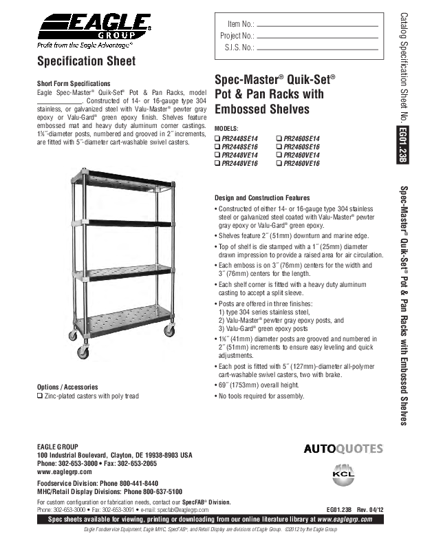 Cutsheet