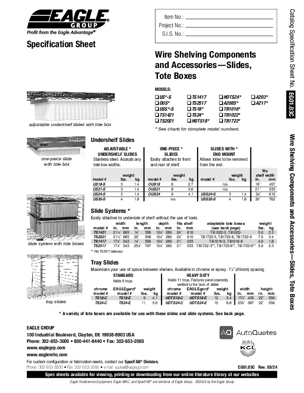 Cutsheet