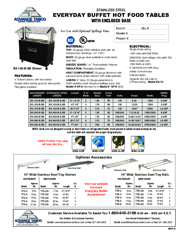 Cutsheet