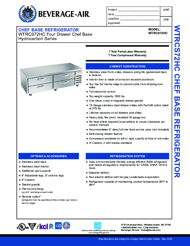 Cutsheet