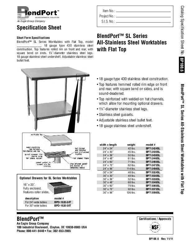 Cutsheet