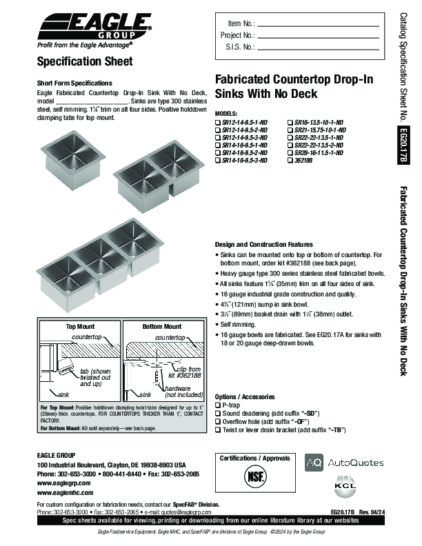 Cutsheet