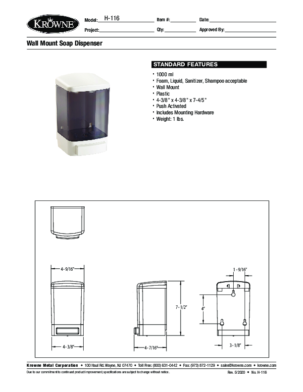 Cutsheet