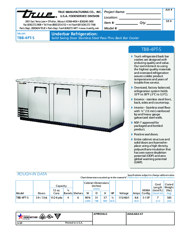 Cutsheet