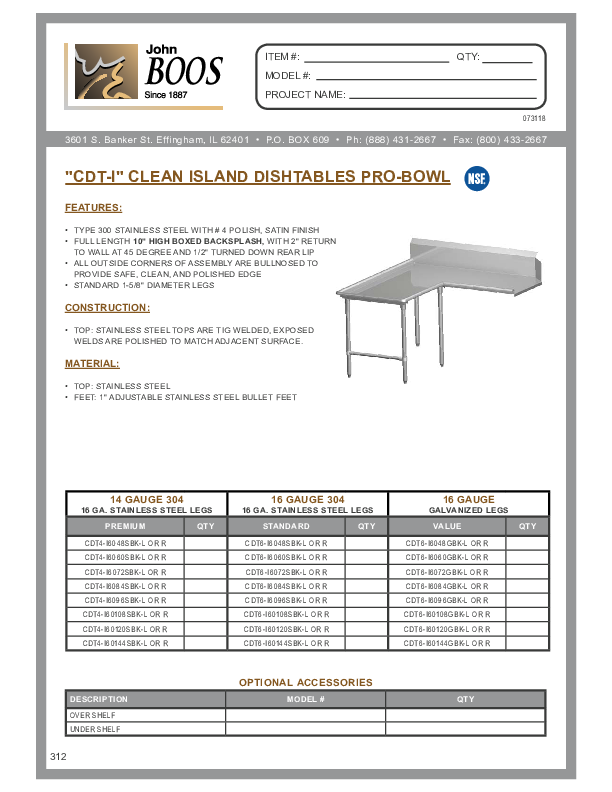 Cutsheet