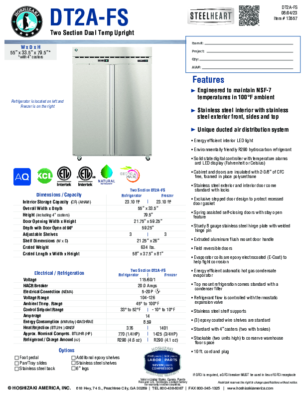 Cutsheet