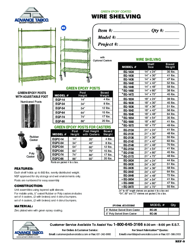 Cutsheet