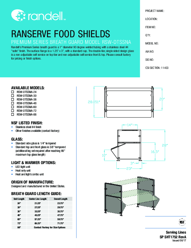 Cutsheet