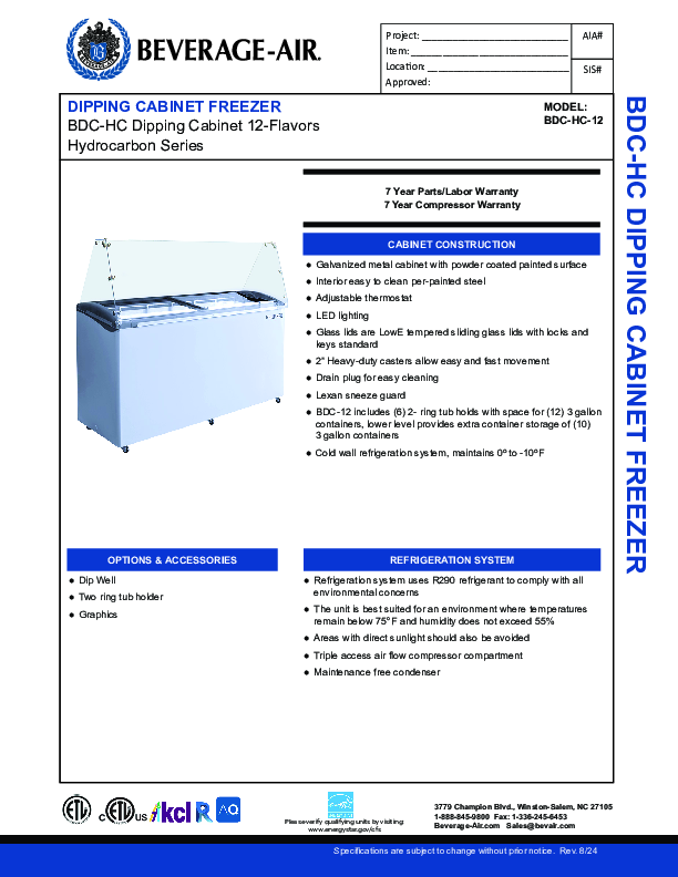 Cutsheet