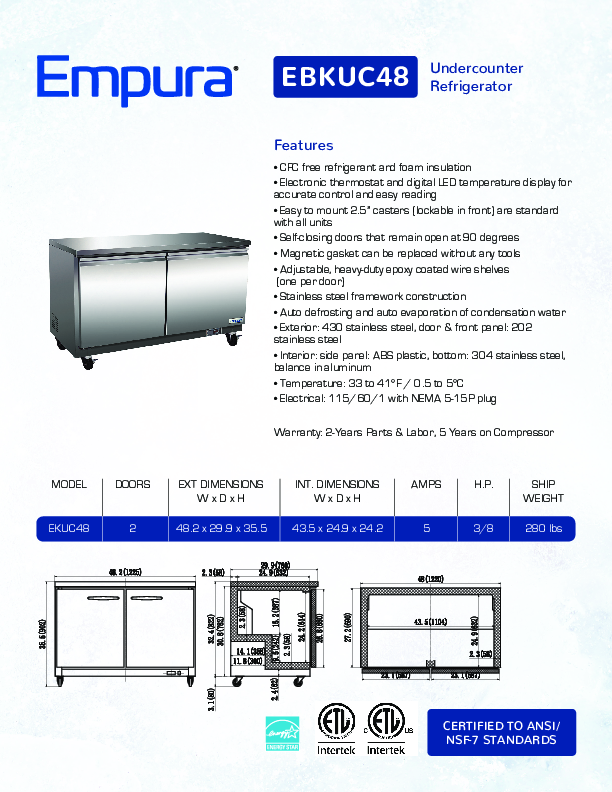 Cutsheet