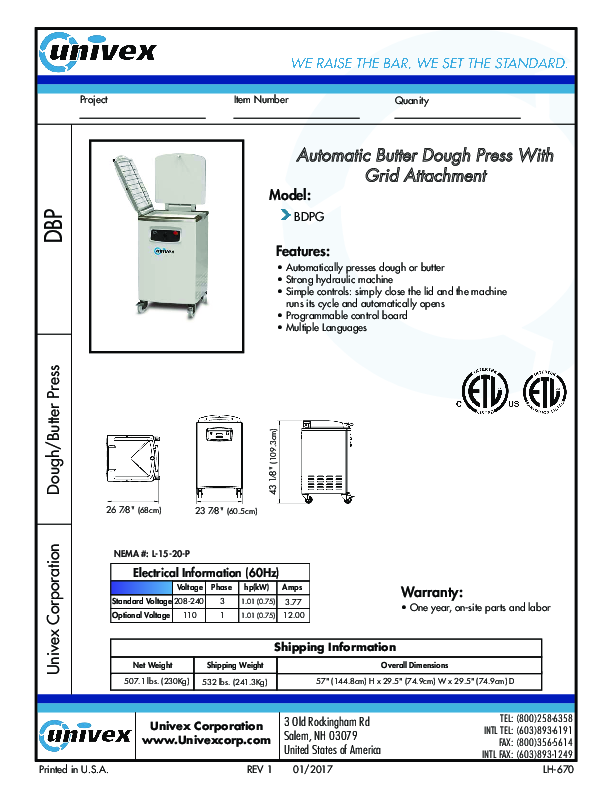 Cutsheet