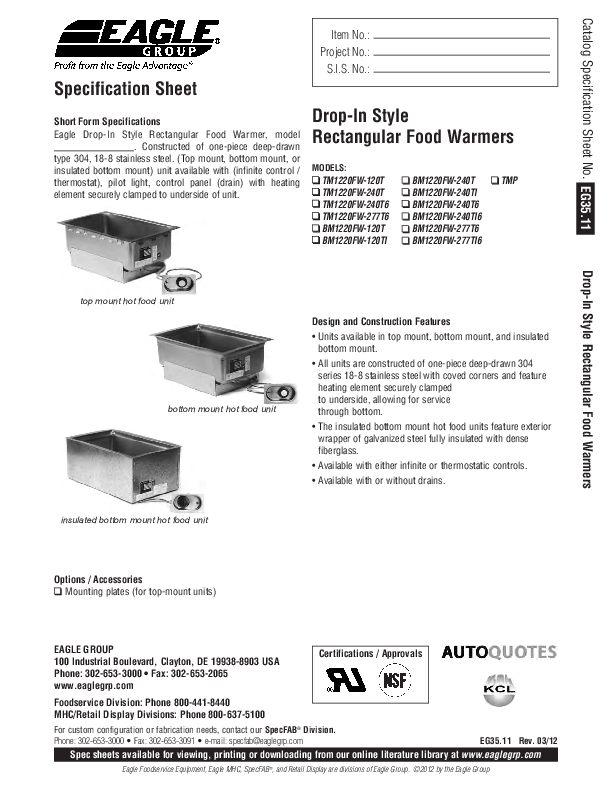 Cutsheet